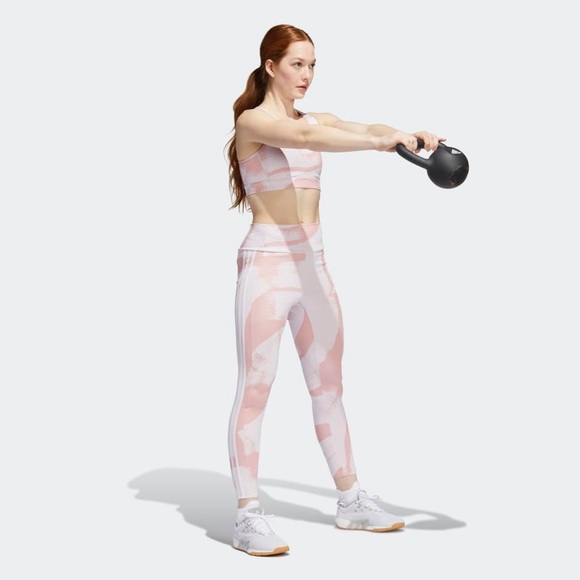 NWT Adidas Designed To Move Graphic High-Waist Tights - Picture 3 of 13